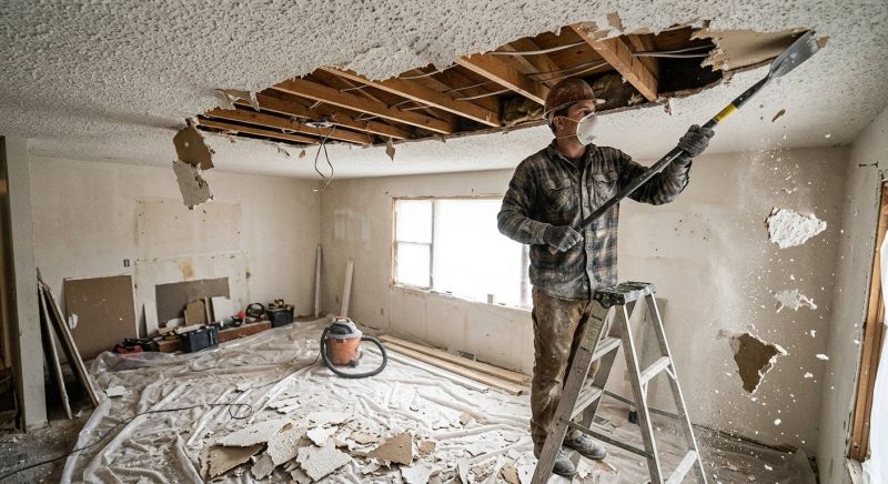 Knockdown Ceiling Removal in Roswell, GA