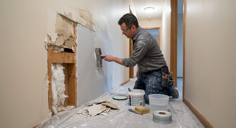Garage Drywall Repair in Wilmington, NC