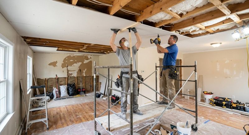 Garage Drywall Replacement in Conroe, TX