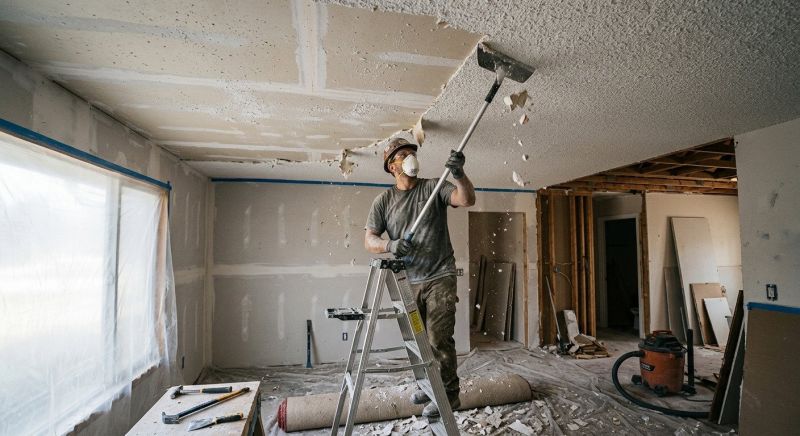 Knockdown Ceiling Removal in Kansas City, MO