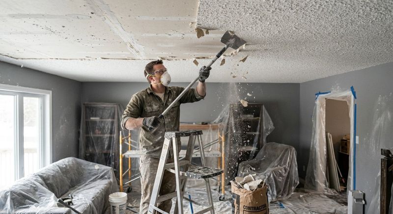 Knockdown Ceiling Removal in Salt Lake City, UT