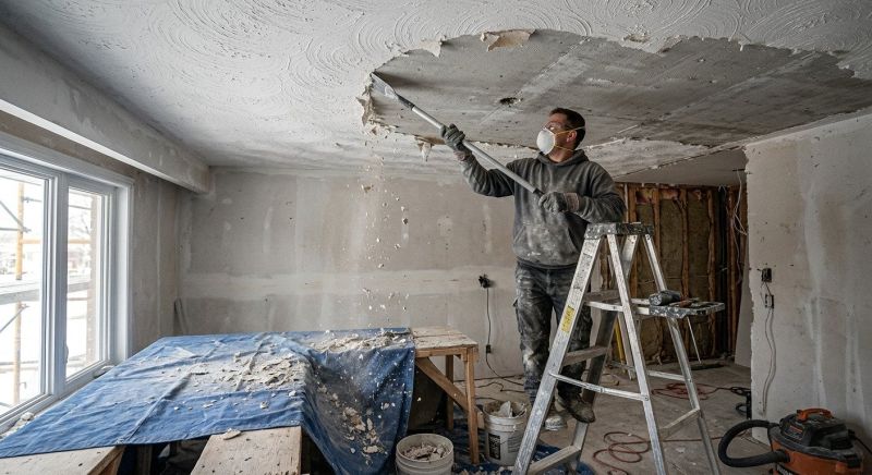 Knockdown Ceiling Removal in Georgetown, TX